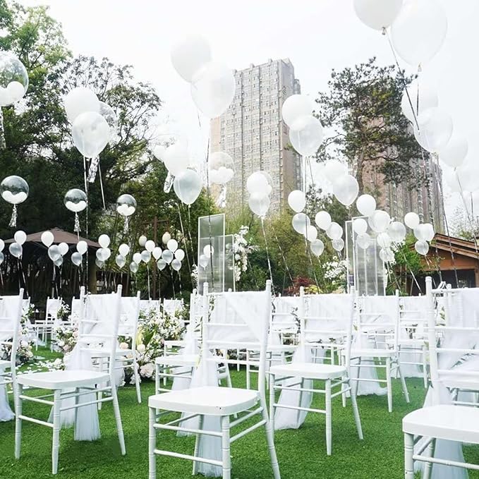 KAWKALSH 200pcs Clear Balloons 5 Inch, Small Mini Latex Balloons for Party Birthday Baby Shower Anniversary Festival Arch Garland Decoration