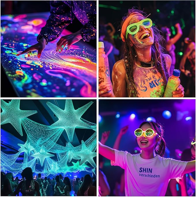 2 Pack 40W LED Black Light IP66 Waterproof,Blacklight with Plug and Switch,Flood Light for Glow Party,Halloween Decoration, Body Paint, Fluorescent Poster, Stage Lighting,Neon Glow,5.25Ft Cord