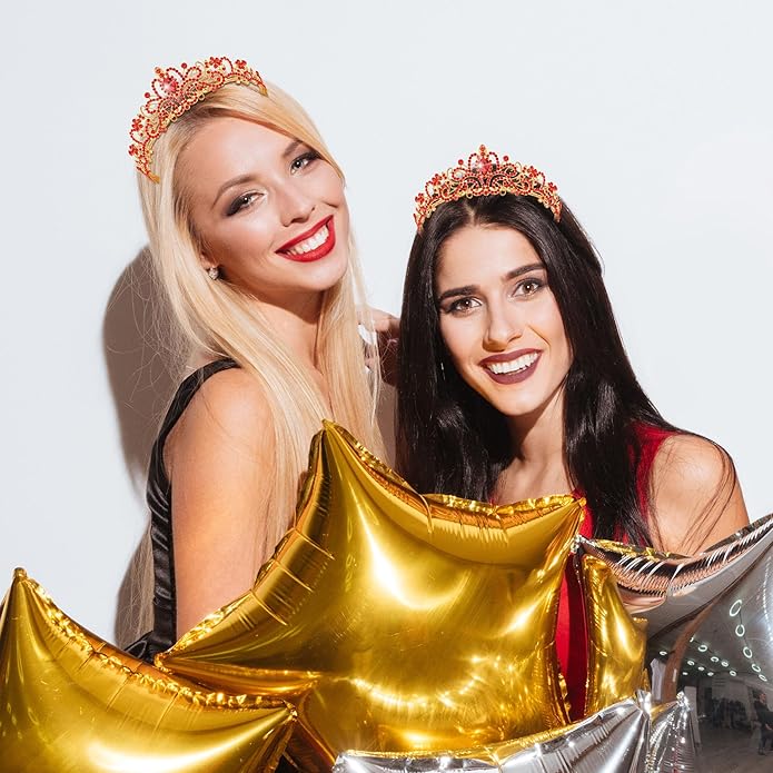 TAROSE Crowns for Women and Girls, Queen Crystal Gold Silver Tiaras with White Rhinestone and Combs, Goddess Crown for Wedding Bride Birthday Princess Bridal Shower Hair Accessories for Women
