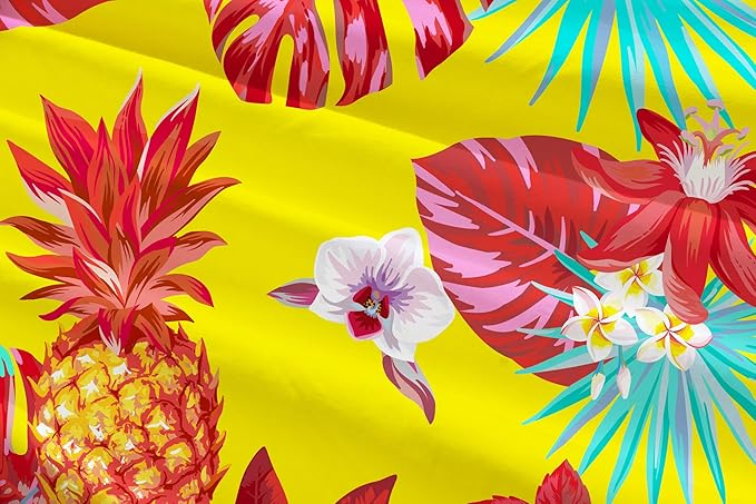 Cromoncent Matching Hawaiian Outfits for Family, Dad and Son Matching Luau Beach Tropical Shirts Mommy Daughter Tropical Sets