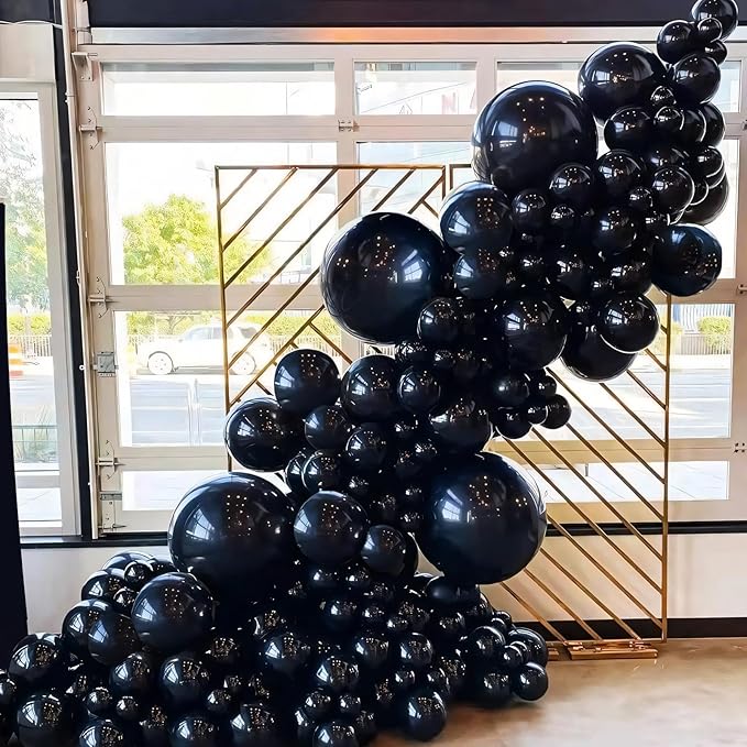 125 pcs Black Latex 5 Inch Balloons, Small Balloons for Balloon Garland or Balloon Arch as Party Decorations, Birthday Decorations, Anniversary Party Decor