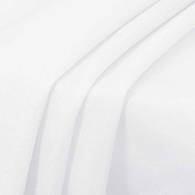 sancua 6 Pack Round Tablecloth 108 Inch White, Stain and Wrinkle Resistant Table Cloth - Washable Polyester Table Cover for Dining Tables, Buffet Parties and Camping