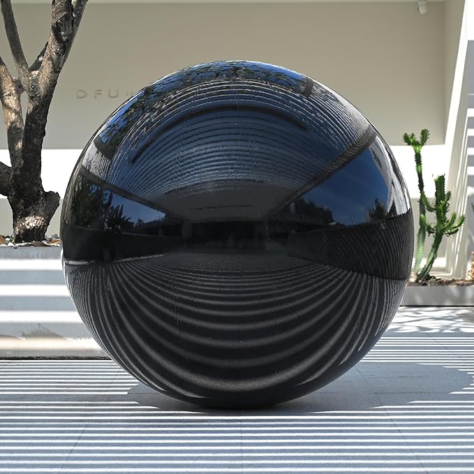 Yescom 59" Inflatable Mirror Ball Giant Reusable Hanging Large Disco Balloon Decoration for Party Wedding Event Concerts Stage Decor Black