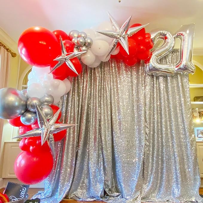 90pack Red Balloons Different Size 18/12/10/5 Inch Red Balloon Garland Arch Kit for Valentine's Day, Graduation, Wedding, Birthday, New Year, Baby Shower, Christmas Party Decorations