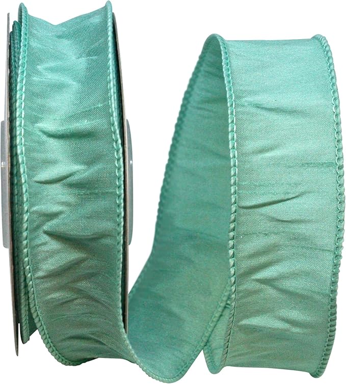 Reliant Ribbon 92975W-056-09F Dupioni Supreme Wired Edge Ribbon, 1-1/2 Inch X 10 Yards, Mint
