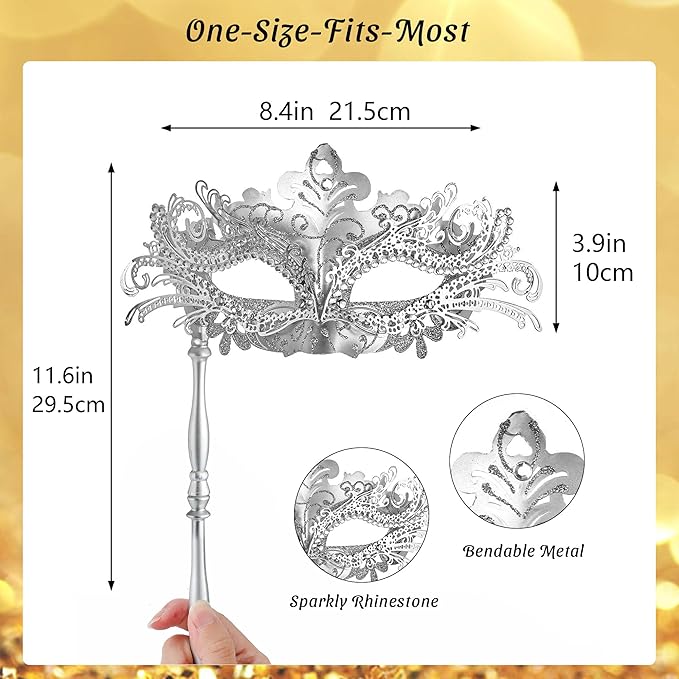 YU FENG Venetian Masquerade Mask for Women Couples Besties-Prom,Balls,Mardi Gras,Halloween and Parties Costume Mask