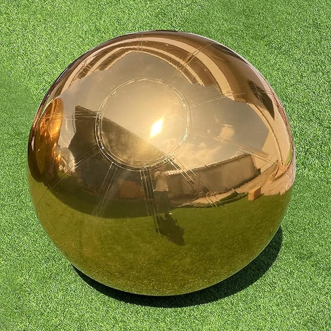 47.2in Inflatable Mirror Ball,Shiny Inflatable Balll Silver/Gold/Iridescent,PVC Hanging Large Disco Ball Decor for Party, Concerts, Stage, Wedding Decoration (1 Piece,Without Air Pump)