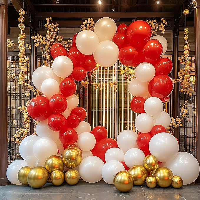 Red Balloons 60 PCS 12 Inch Latex Balloon for Balloon Garland or Balloon Arch as Birthday Party Baby Shower Wedding Christmas Valentine's Day Anniversary Party Decoration