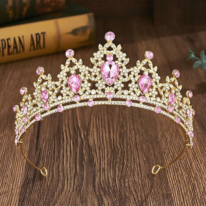 Crown Tiara for Women Queen Crown Rhinestone Wedding Crowns Birthday Tiara Women's Hair Accessories Costume Party Halloween Decor Prom Gifts