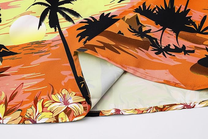 Cromoncent Matching Hawaiian Outfits for Family, Dad and Son Matching Luau Beach Tropical Shirts Mommy Daughter Tropical Sets
