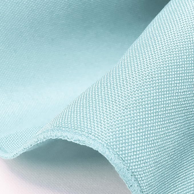 TableLinensforLess 17"x17" Polyester Cloth Napkins, Set of 6 (Baby Blue) | Easy-Care, No-Iron Finish, Superior Color Retention, Machine Washable