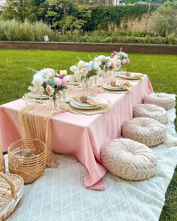12 Pack Beige Cheesecloth Table Runner 10FT Boho Cheese Cloths Gauze Fabric Table Runners 120 Inch Rustic for Fall Thanksgiving Wedding Birthday Party Baby Shower Home Decorations