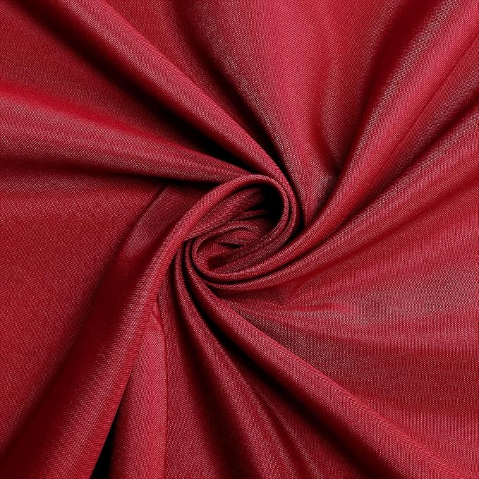 sancua Round Tablecloth - 108 Inch - Water Resistant Spill Proof Washable Polyester Table Cloth Decorative Fabric Table Cover for Dining Tables, Buffet Parties and Camping, Red