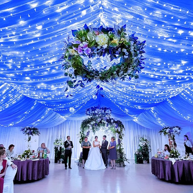 800 LED Christmas Lights Outdoor Indoor, String Lights for Outside with 8 Modes Waterproof, Plug in Twinkle Light Clear Wire for Xmas Wedding, House, Party Decorations, Blue