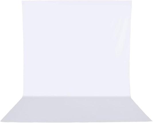 HEMMOTOP White Photo Backdrop, 6x9 ft White Background for Photography, Seamless Screen Backdrops for Photoshoot, Easter, Birthday Party, Video Recording, Photos, Projector (Backdrop only)