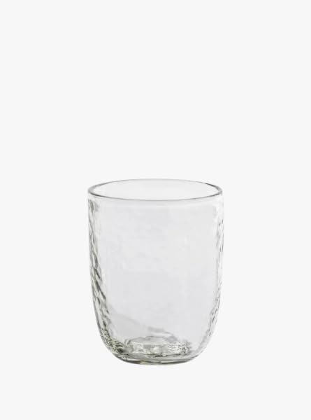 Hammered Tumbler Set of 4 – Textured Drinking Glasses 3.25"x4.25", Modern Hammered Glassware for Water, Cocktails & Everyday Beverages