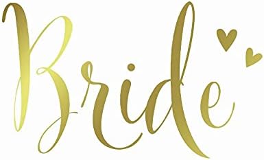 Andaz Press Wedding Party Signs, Metallic Gold Ink Print, 8.5-inch x 11-inch, Bride, 1-Pack, Not Gold Foil, Unframed