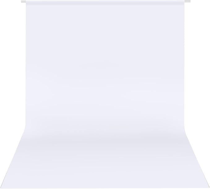 HEMMOTOP White Photography Backdrop, 10x8 ft White Photo Backdrops Background Curtain for Photoshoot, Video Recording, Photographic Studio, Picture, Party, Photos, Product (Backdrop only)
