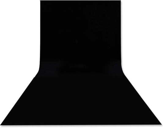 HEMMOTOP Black Photo Backdrop 10x12ft, Large Photography backdrops for Photoshoot, Black Background Screen Fabric for Birthday Parties, Video Recording, Weddings (Only Backdrop Without Stand)