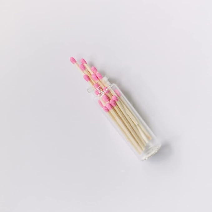 River Birch Decorative Matches in a Bottle with Striker - Cute & Colored Matches - 2 Bottles, Magenta Tip, 40 Matches