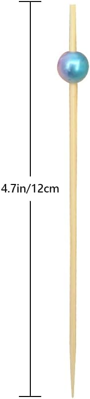 Cocktail Picks, 100PCS Toothpicks for Appetizers, Appetizing Skewers for Charcuterie Cup Fruits Burgers Party Decoration - 4.7 inch