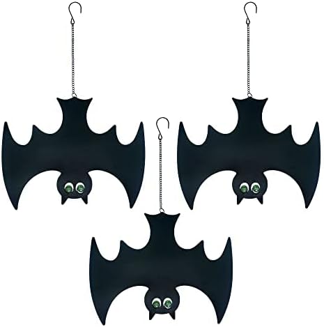 Metal Bats, Silhouette Pendant Outdoors Halloween Yard Decorations, Set of 3