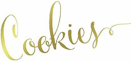 Andaz Press Wedding Party Signs, Metallic Gold Ink Print, 8.5x11-inch, Cookies Reception Dessert Table Sign, 1-Pack, Unframed