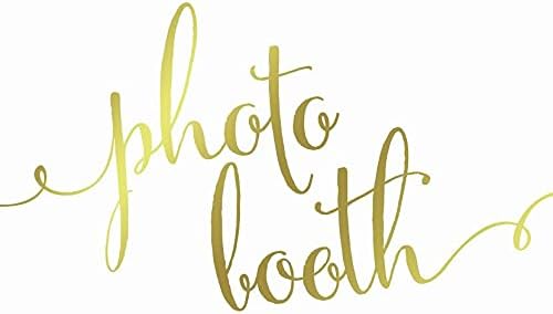 Andaz Press Wedding Party Signs, Metallic Gold Ink Print, 8.5-inch x 11-inch, Photo Booth Sign, 1-Pack, Unframed