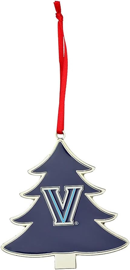 Villanova Wildcats Tree Shaped Metal Christmas Ornament