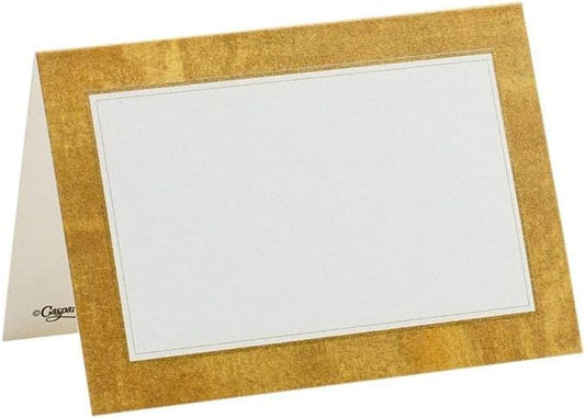 Caspari Gold Leaf Place Cards, 50 Included