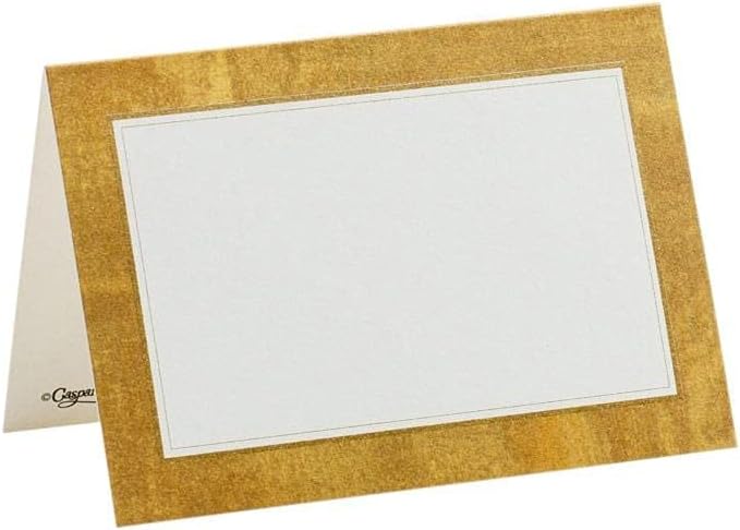 Caspari Gold Leaf Name Place Cards - Set of 10