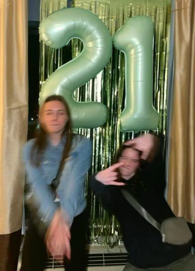 Sage Green Number 1 Balloon 40 inch, Number 1 Birthday Balloons for Boy Girl, Oliver Green Foil One Balloon for 1st 10 11 12 16 18 Birthday Party, Anniversary Celebration Number Balloons Decorations