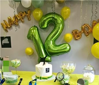 Big 40 Inch Light Green 2 Number Balloon Birthday Decoration, 2026 Light Green Number 2 Helium Balloons 12 20 22 23 24 26 28 32 42 Celebration, Boy Girl Baby Anniversary Party Graduations Supplies