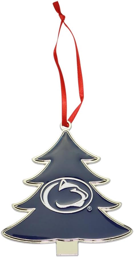 Penn State Nittany Lions Tree Shaped Metal Christmas Ornament