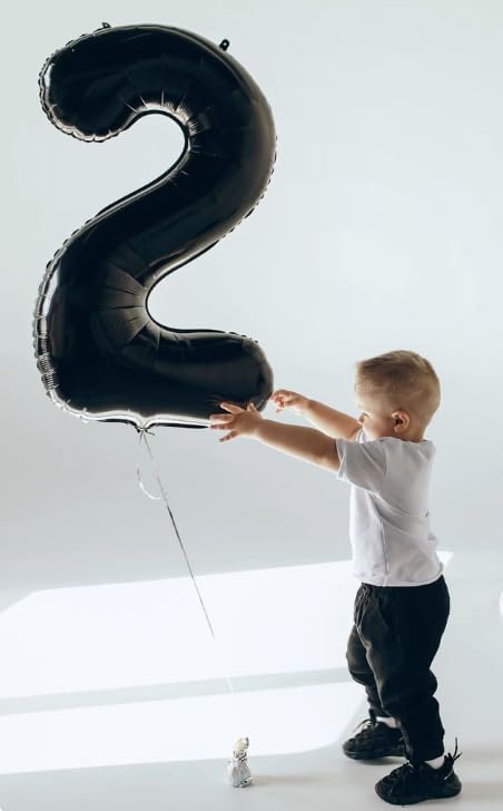 40 Inch Big Black Number 22 Balloon Birthday Decoration, Numbers 22 Helium Balloons 22 Celebration, Boy Girl Baby Anniversary Party Graduations Supplies Decorations