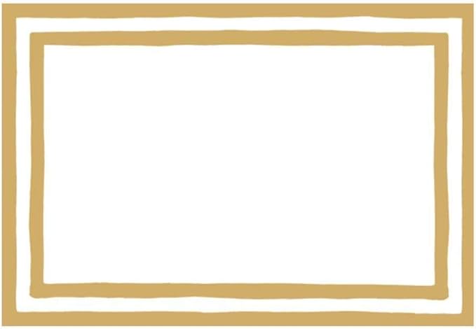 Caspari Border Stripe Place Cards in Gold Foil, 16 Included