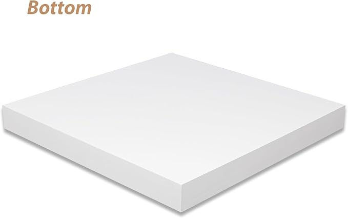 Ottoman Tray for Coffee Table Living Room Wood Serving Tray Large Wooden Square 20 Inches White