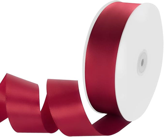 1-1/2" Width x 100 Yards Satin Ribbon, Scarlet Ribbon Perfect for DIY Craft, Bows, Gift Wrapping, Flower Bouquet, Valentine's Day, Christmas and Party Decoration