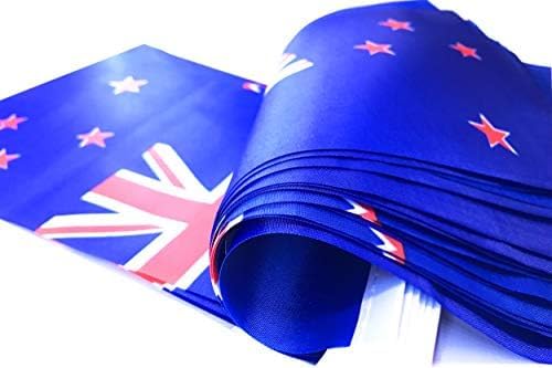 New Zealand New Zealanders String Banner Flag,16 ft 20 Mini Flags String, 5.5 x 8.2 Inch String Flag Banner, Indoor and Outdoor Party Decorations.