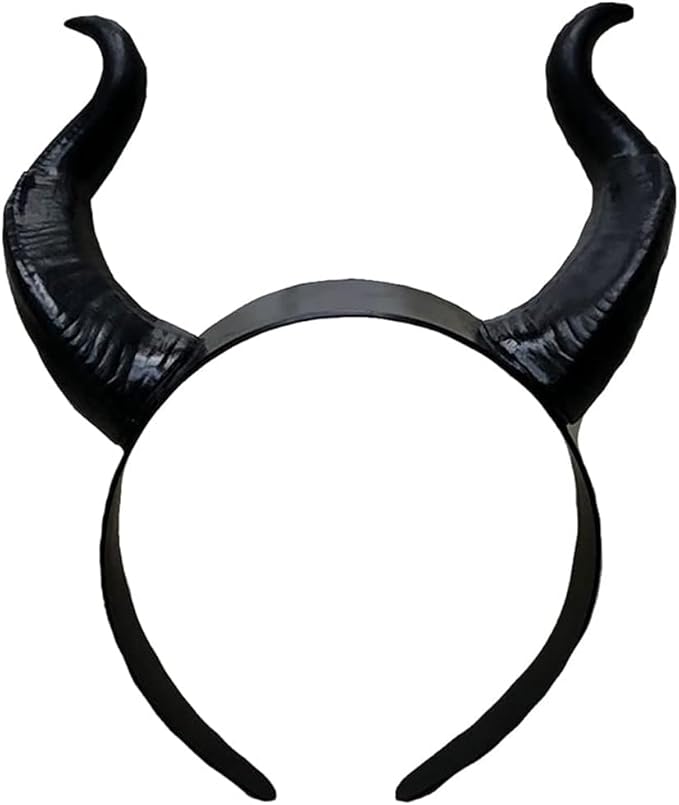 L'VOW Gothic Maleficent Horns Headband Headpiece Maleficent Ears Headdress Halloween Cosplay Costume Accessories