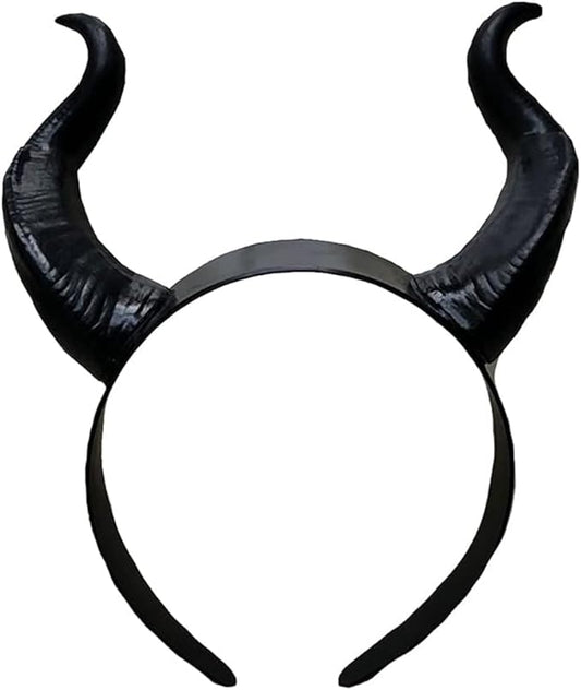 L'VOW Gothic Maleficent Horns Headband Headpiece Maleficent Ears Headdress Halloween Cosplay Costume Accessories