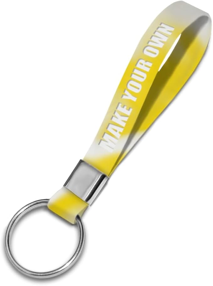 50 Personalized Silicone Keychains for Backpack Key Cellphone, Custom Silicone Keyrings CustomText/Icon for Adults