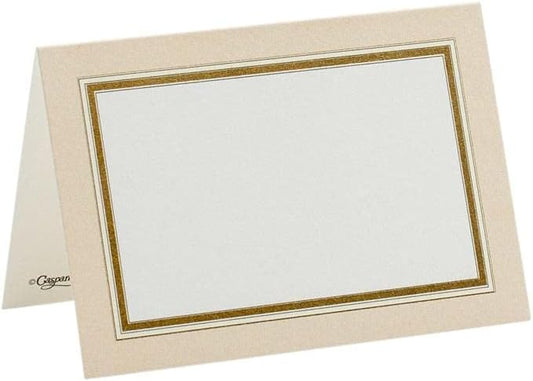 Caspari Gold Border Name Place Cards - Set of 10