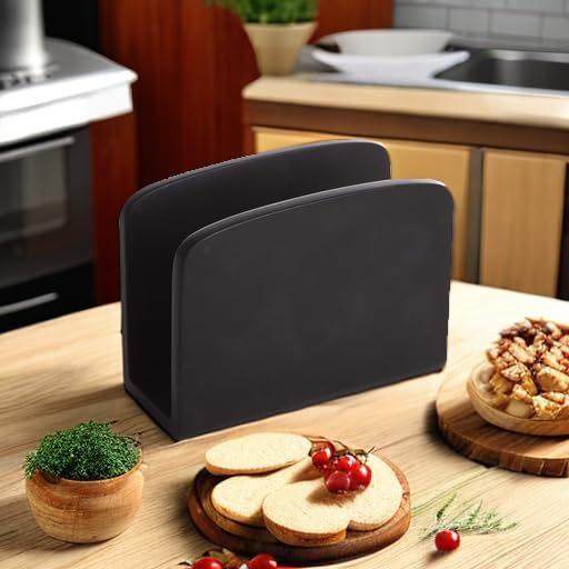 BINO Napkin Holder - Black Marble Napkin Dispenser for Dinner Table - Modern Kitchen Accessory