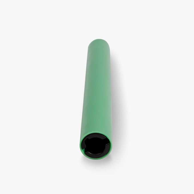 Luminara Flameless Candle Taper (1" x 9.5") Melted Top Real Wax Unscented Remote Ready Timer (Vibrant Green)