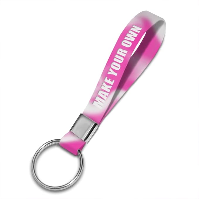 50 Personalized Silicone Keychains for Backpack Key Cellphone, Custom Silicone Keyrings CustomText/Icon for Adults