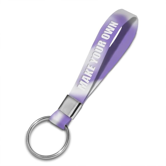 50 Personalized Silicone Keychains for Backpack Key Cellphone, Custom Silicone Keyrings CustomText/Icon for Adults