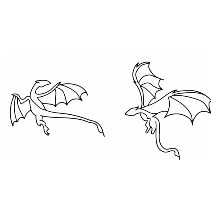 INKARTLINK Tattoo Tech, 3 Sheets Small Semi Permanent Tattoo, Adult Art Design Temporary Tattoos, Lasts 1-2 Weeks, Waterproof, Realistic Look, No Adhesive, No Reflection (Little Dragon)