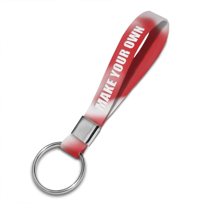 50 Personalized Silicone Keychains for Backpack Key Cellphone, Custom Silicone Keyrings CustomText/Icon for Adults