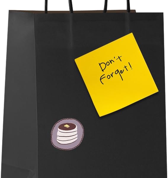 COGLARING 100Pcs Black Gift Bags with Handles - 11x5.9x11 Inch Kraft Paper Bags for Parties, Shopping, Grocery & Takeout - Bulk Black Paper Gift Bags